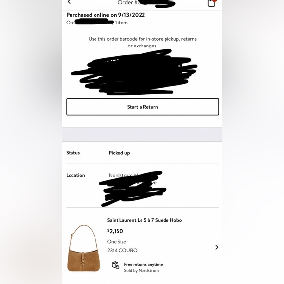 SAINT LAURENT LE 5 À 7 suede hobo - Picture 4 of 4